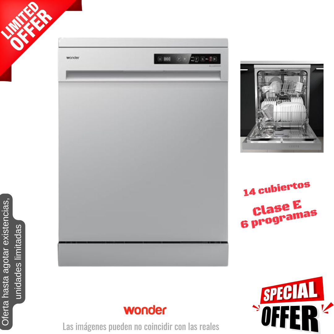 Lavavajillas Wonder inox 60cm 14 cubiertos (026354) OFERTA