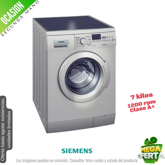 Lavadora Siemens 7kg inox 1200rpm WM12E49EXP OCASION