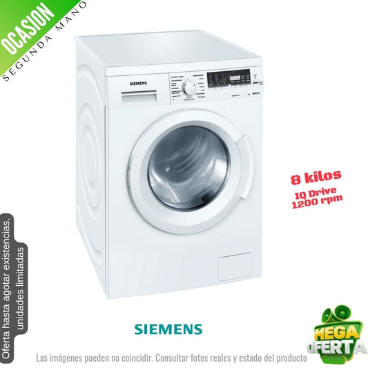 Lavadora Siemens 8kg blanca 1200rpm WM12Q4E8EE OCASION