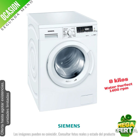 Lavadora Siemens 8kg blanca 1400rpm WM14Q468EE OCASION