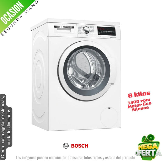 Lavadora Bosch 8kg blanca 1400rpm WUQ28478ES OCASION