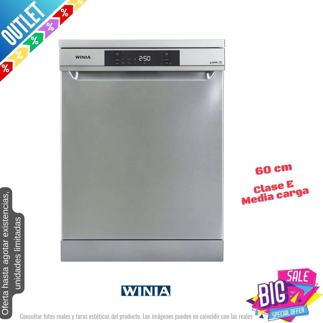 Lavavajillas Winia inox 60cm 13 servicios WVW-13A1ES1 OUTLET