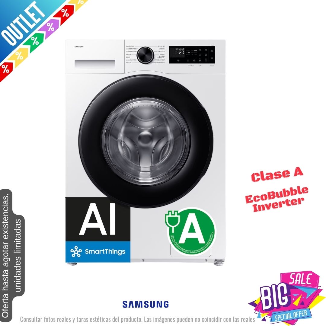 Lavadora Samsung 10kg blanca 1400rpm (026386) OUTLET
