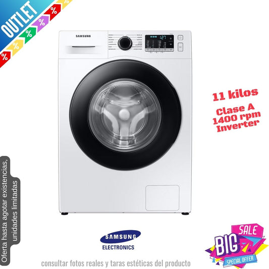 Lavadora Samsung 11kg blanco 1400rpm WW11BGA046AE OUTLET