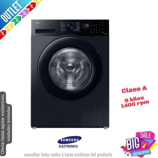 Lavadora Samsung 9kg negra 1400rpm WW90CGC04DAB OUTLET
