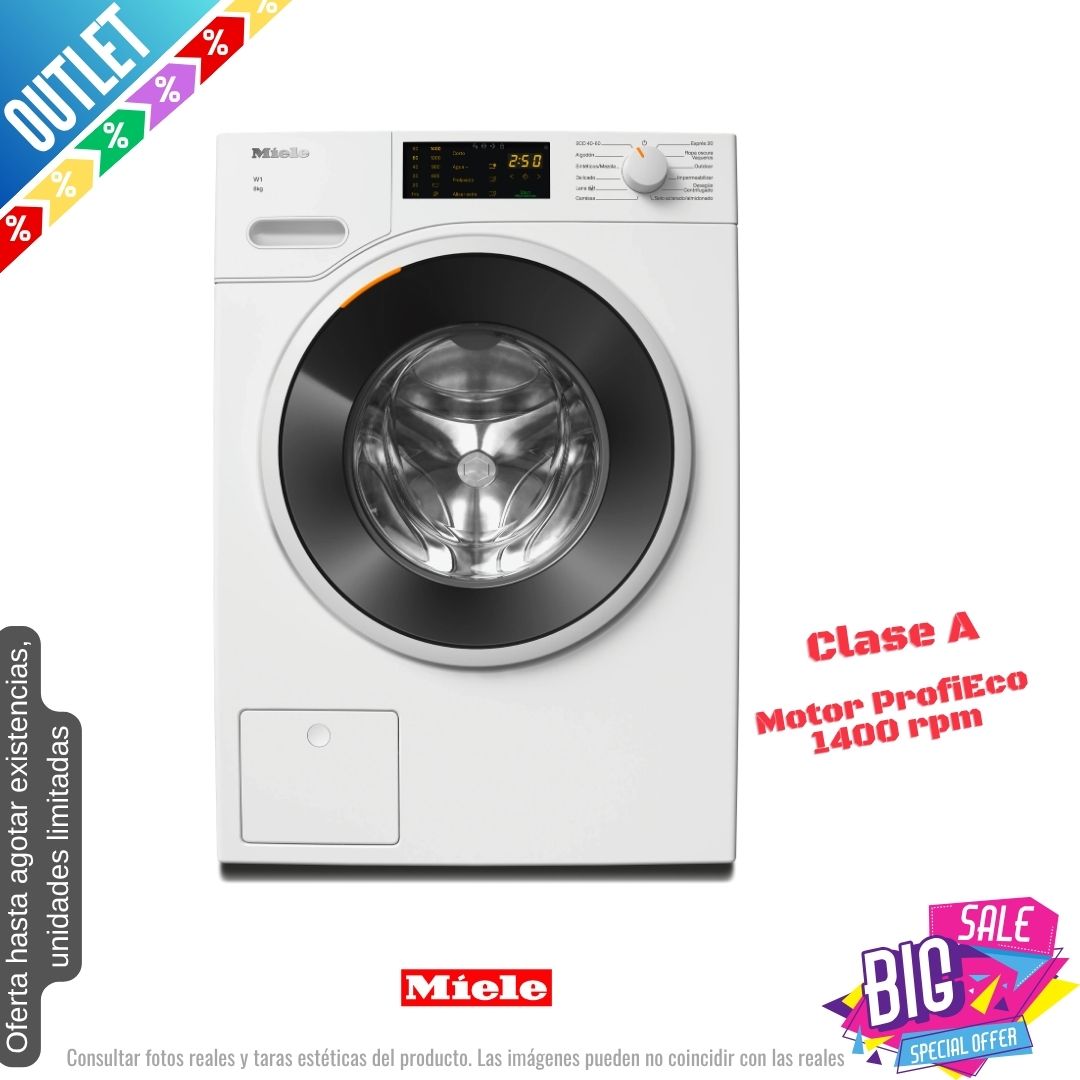 Lavadora Miele 8kg blanca 1400rpm (026278) OUTLET