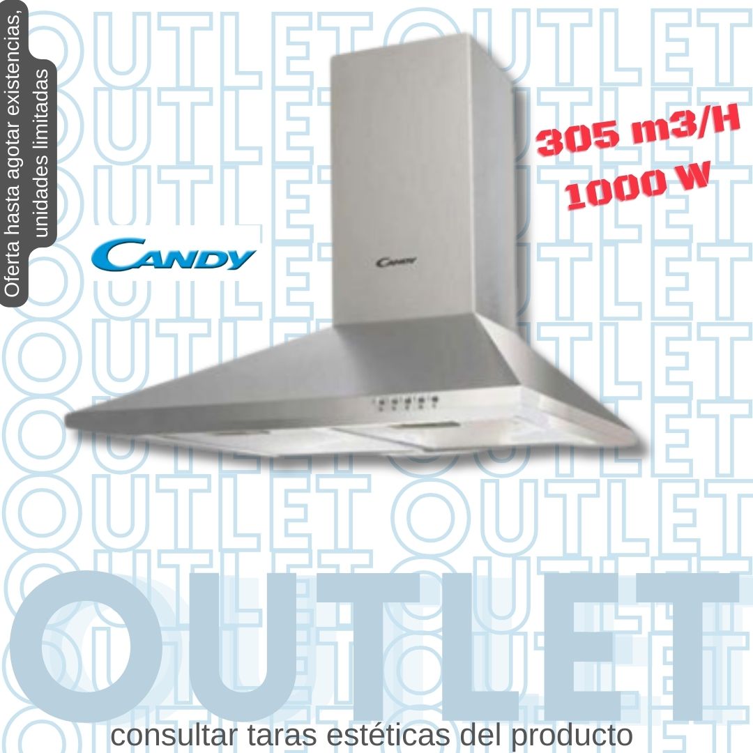 Campana Candy inox 60cm 305m3/h CCE116/1X OUTLET