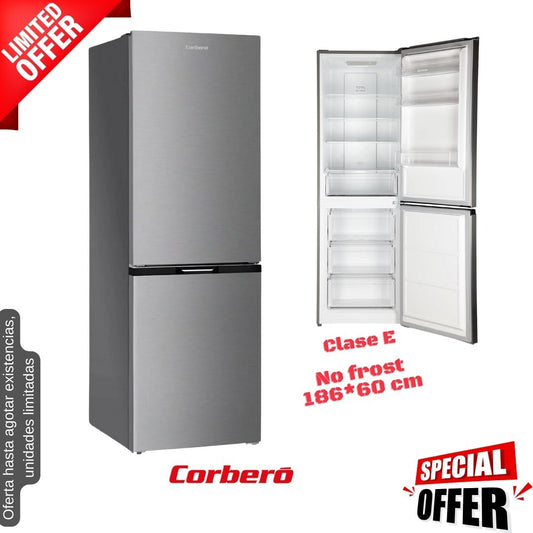 Frigorífico combi Corberó inox 186*60cm CCH18522EX OFERTA