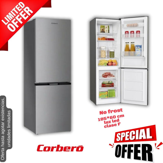 Frigorífico combi Corbero inox 1.85*60cm CCH322EX OFERTA