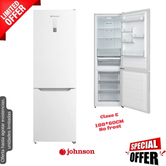 Frigorífico combi Johnson blanco 188*60cm JRC188ENW OFERTA