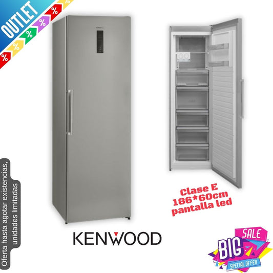 Congelador vertical Kenwood inox 186*60cm KTF60X22 OUTLET