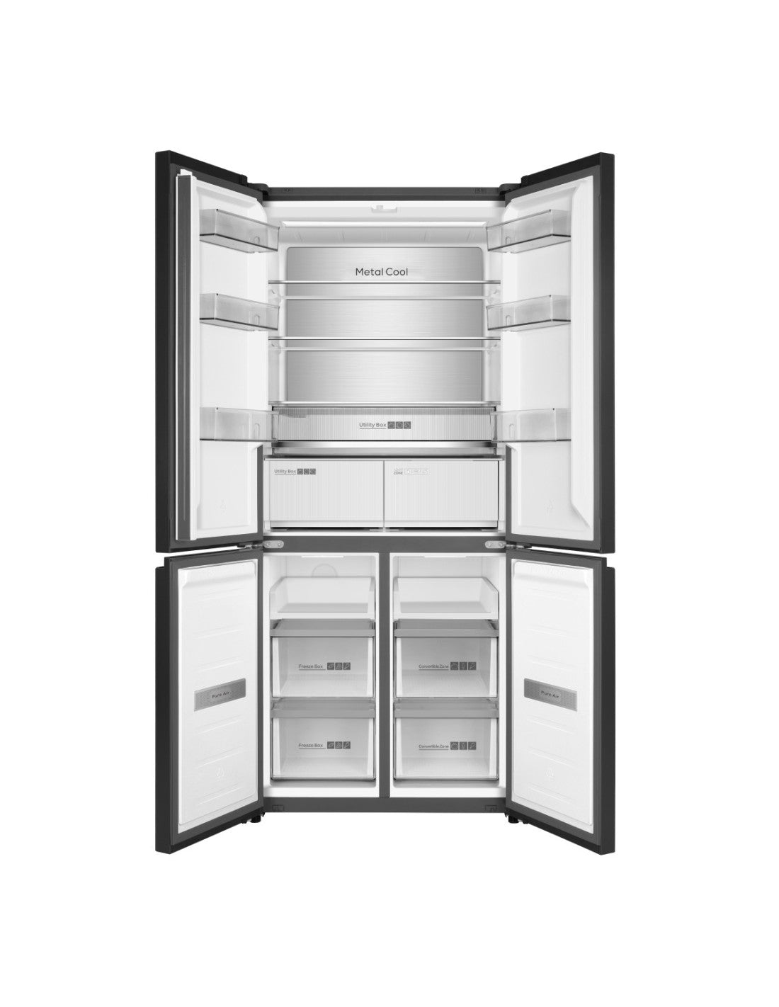 Frigorífico americano Johnson negro cristal 190*84cm (026071) OFERTA