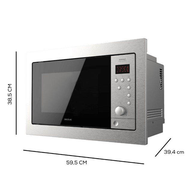 Microondas Cecotec 25lt inox integración 2500 STEEL OFERTA