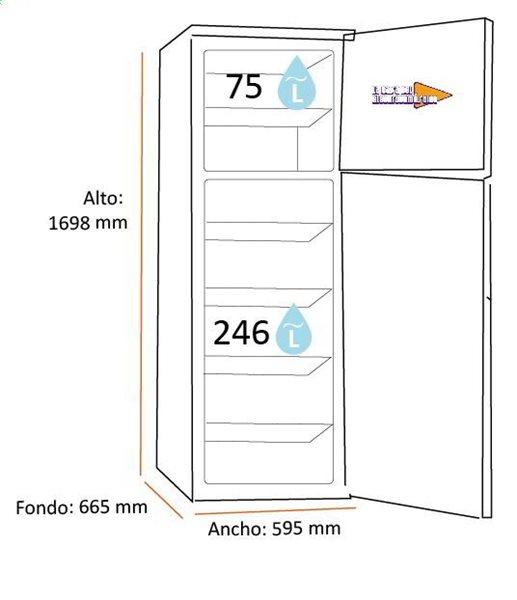 Frigorífico Hisense blanco 2 puertas 170*60cm (026413) OCASION