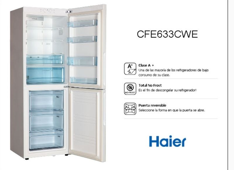 Frigorífico combi Haier blanco 188*60cm (026282) OCASION