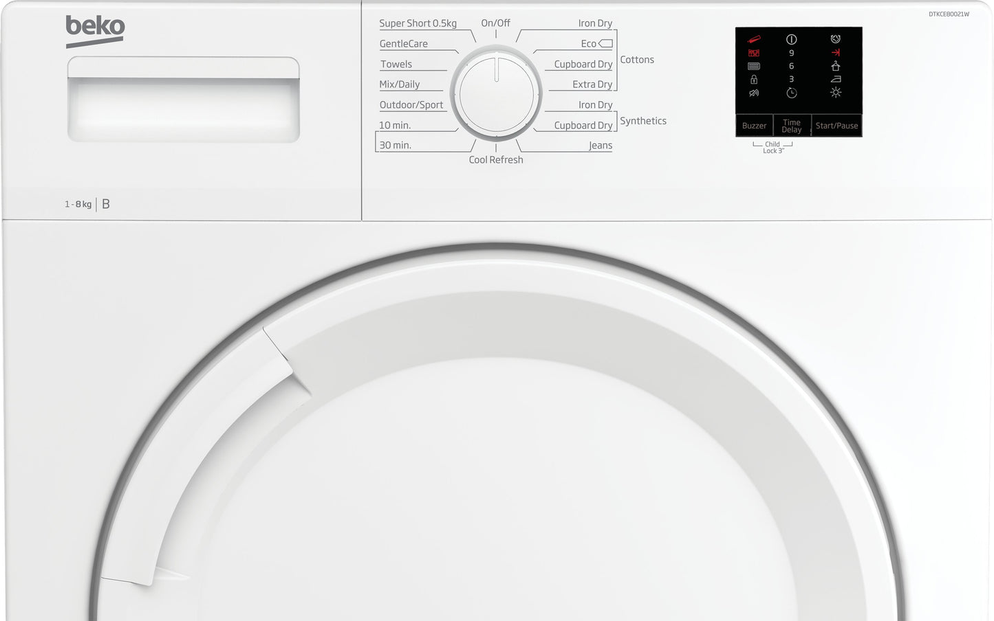 Secadora Beko 8kg condensación blanca DTKCE80021W OUTLET