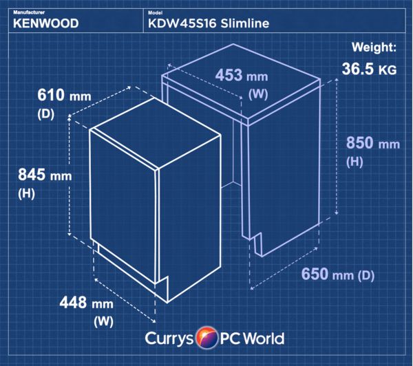 Lavavajillas Kenwood inox 60cm 10 servicios KDW45S16/A OUTLET