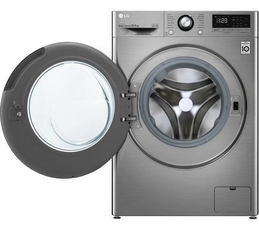 Lavadora LG 10.5kg inox 1400rpm F4V310SNE OUTLET