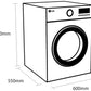Lavadora LG 10.5kg blanca 1400rpm F4V310WNE OUTLET