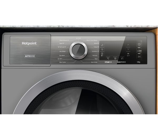 Lavadora Hotpoint 10kg inox 1400rpm H8W046SB OUTLET