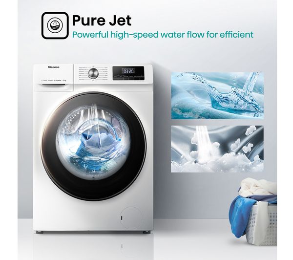 Lavadora Hisense 12kg blanca 1400rpm WFQA1214EVJM OUTLET