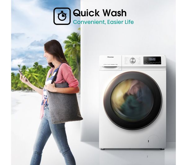 Lavadora Hisense 12kg blanca 1400rpm WFQA1214EVJM OUTLET