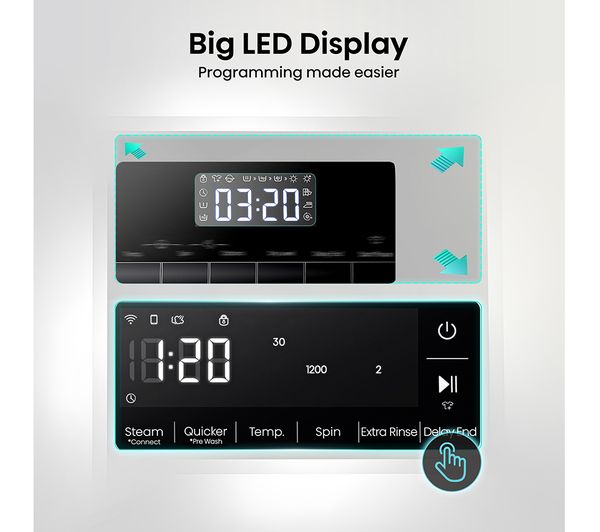 Lavadora Hisense 8kg negra 1400rpm (026304) OUTLET