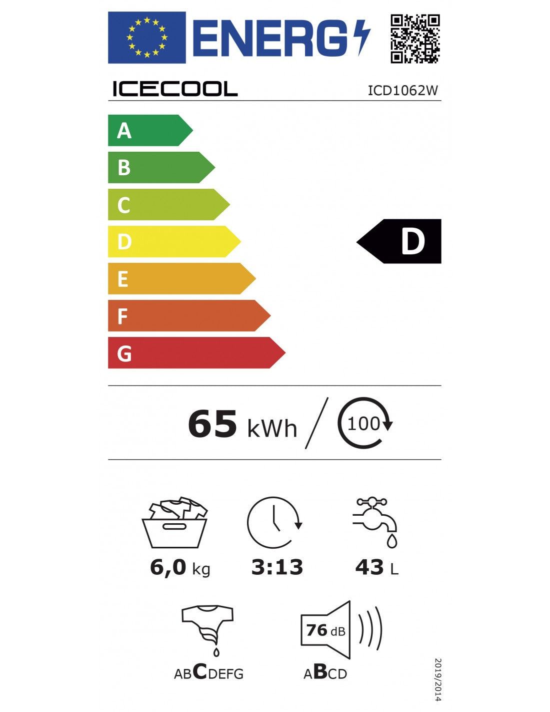 Lavadora Icecool 6kg blanca 1000rpm ICD-1062W OFERTA