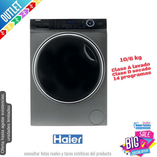 Lavasecadora Haier 10/6kg inox HWD100-B14979S OUTLET