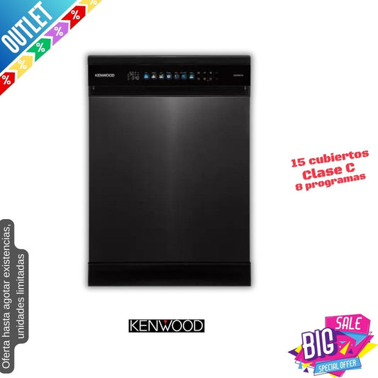 Lavavajillas Kenwood inox grafito 60cm  15 servicios KDW60T23 OUTLET