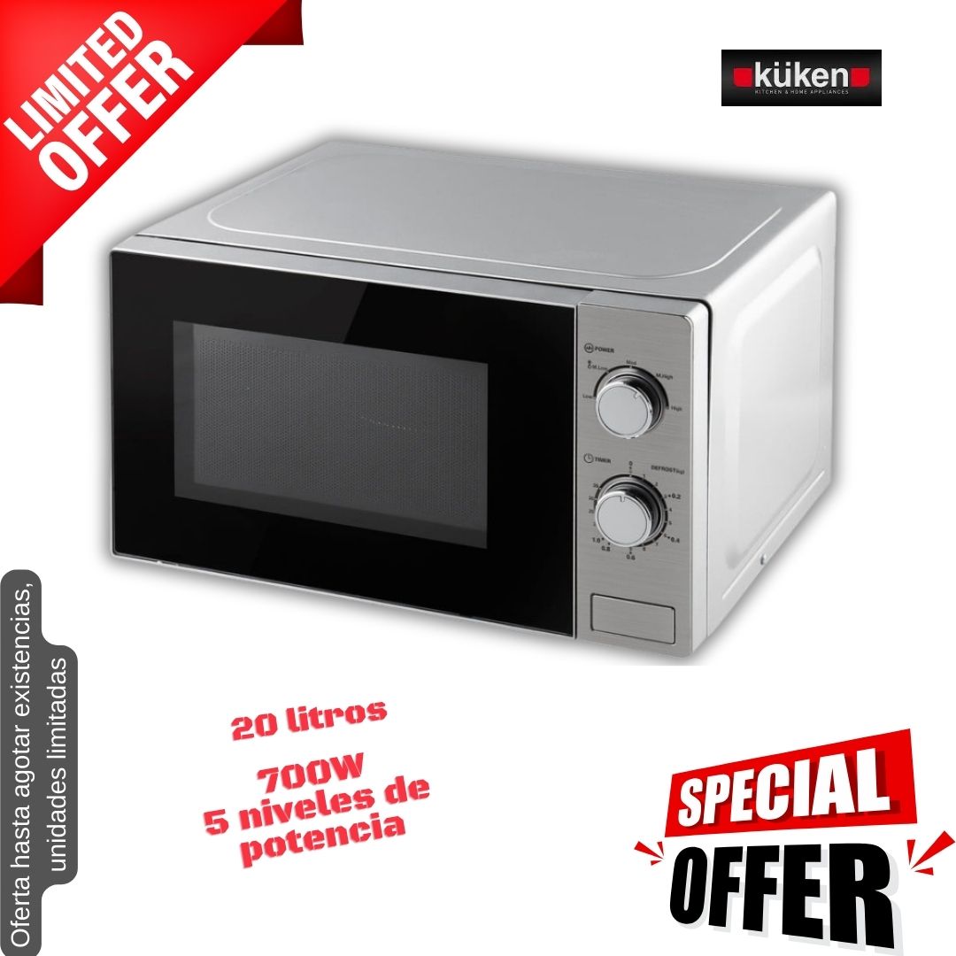 Microondas Kuken 20lt inox 33764 OFERTA