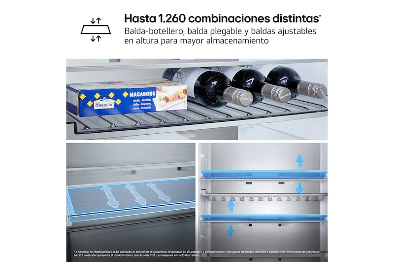 Frigorífico combi LG inox 203*60cm (026382) OUTLET